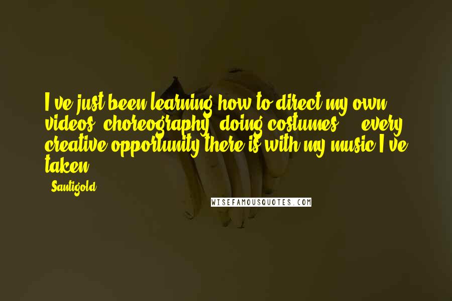 Santigold Quotes: I've just been learning how to direct my own videos, choreography, doing costumes ... every creative opportunity there is with my music I've taken.