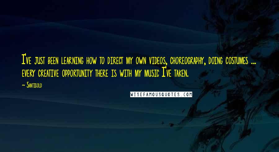 Santigold Quotes: I've just been learning how to direct my own videos, choreography, doing costumes ... every creative opportunity there is with my music I've taken.