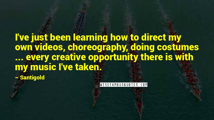 Santigold Quotes: I've just been learning how to direct my own videos, choreography, doing costumes ... every creative opportunity there is with my music I've taken.