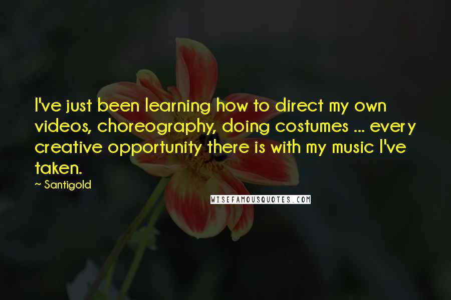 Santigold Quotes: I've just been learning how to direct my own videos, choreography, doing costumes ... every creative opportunity there is with my music I've taken.