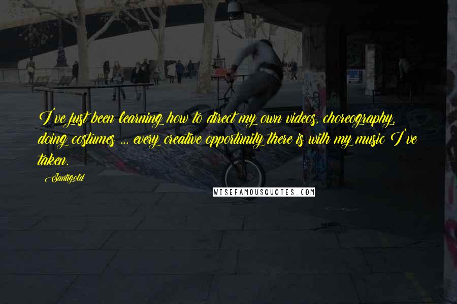 Santigold Quotes: I've just been learning how to direct my own videos, choreography, doing costumes ... every creative opportunity there is with my music I've taken.