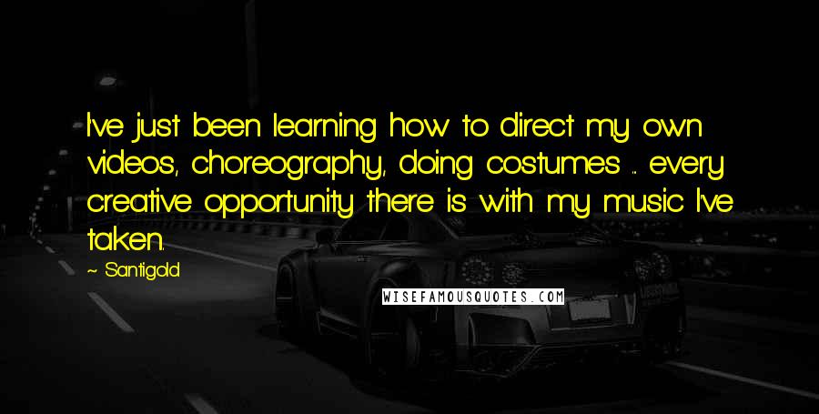 Santigold Quotes: I've just been learning how to direct my own videos, choreography, doing costumes ... every creative opportunity there is with my music I've taken.