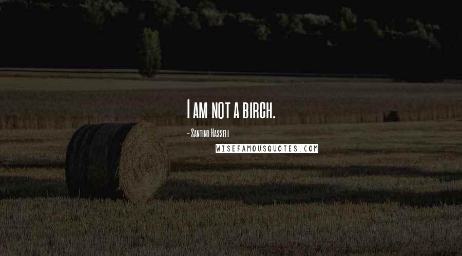 Santino Hassell Quotes: I am not a birch.
