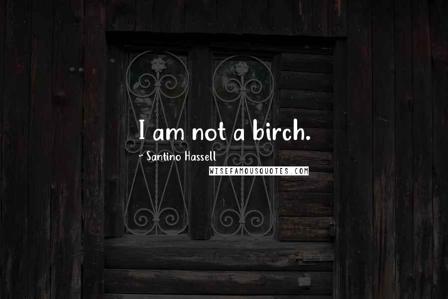 Santino Hassell Quotes: I am not a birch.