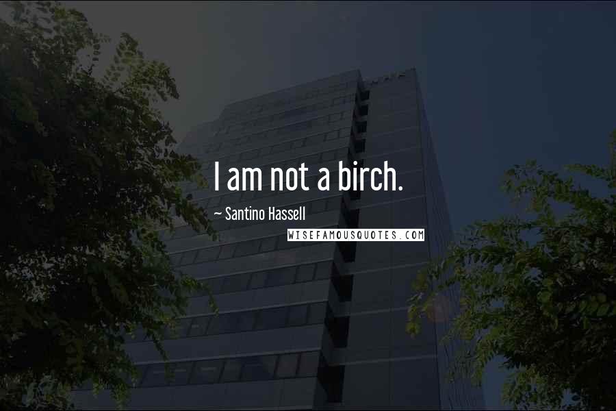 Santino Hassell Quotes: I am not a birch.