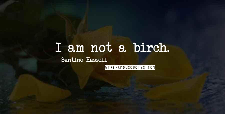 Santino Hassell Quotes: I am not a birch.