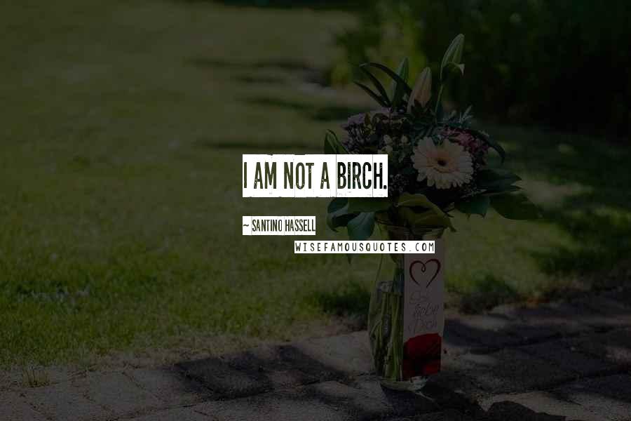 Santino Hassell Quotes: I am not a birch.