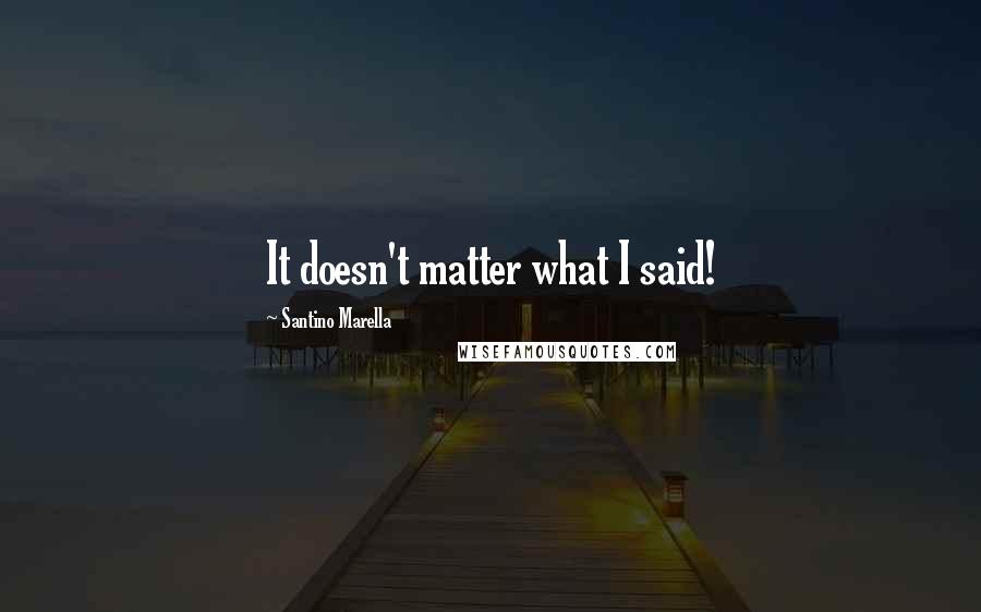 Santino Marella Quotes: It doesn't matter what I said!
