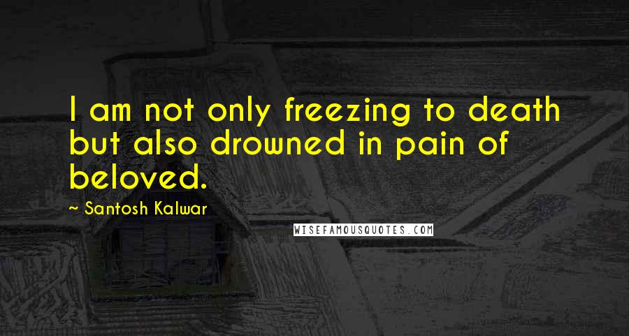 Santosh Kalwar Quotes: I am not only freezing to death but also drowned in pain of beloved.