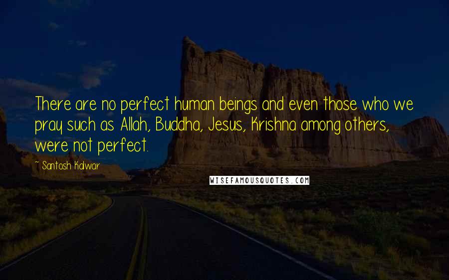 Santosh Kalwar Quotes: There are no perfect human beings and even those who we pray such as Allah, Buddha, Jesus, Krishna among others, were not perfect.