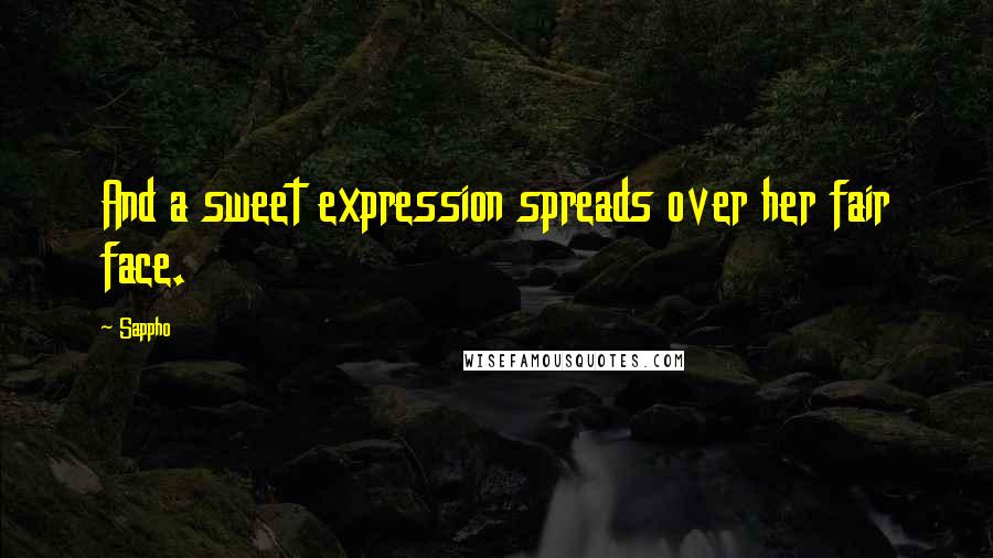 Sappho Quotes: And a sweet expression spreads over her fair face.