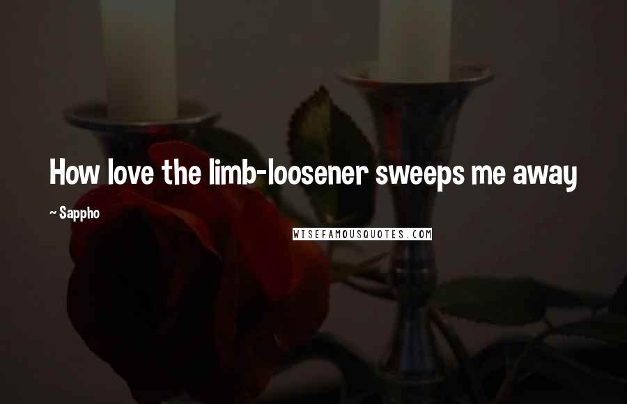 Sappho Quotes: How love the limb-loosener sweeps me away