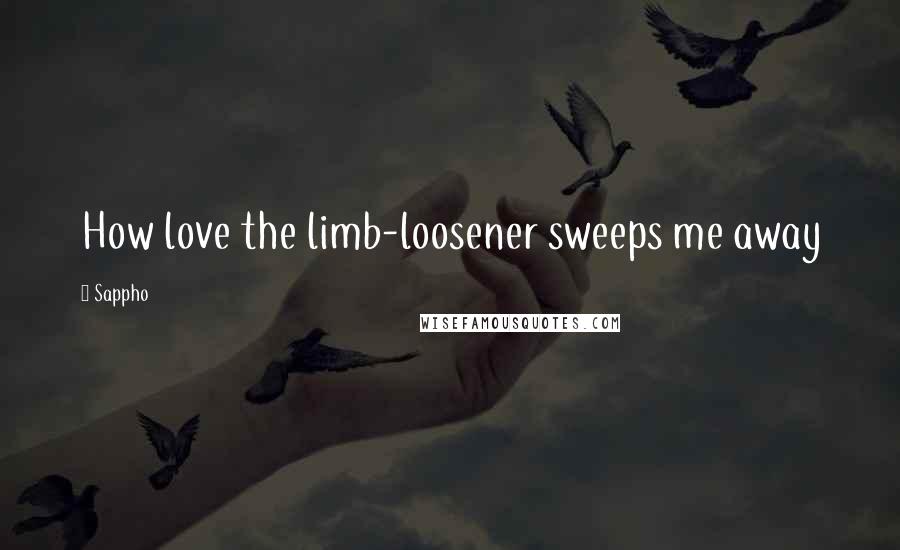 Sappho Quotes: How love the limb-loosener sweeps me away