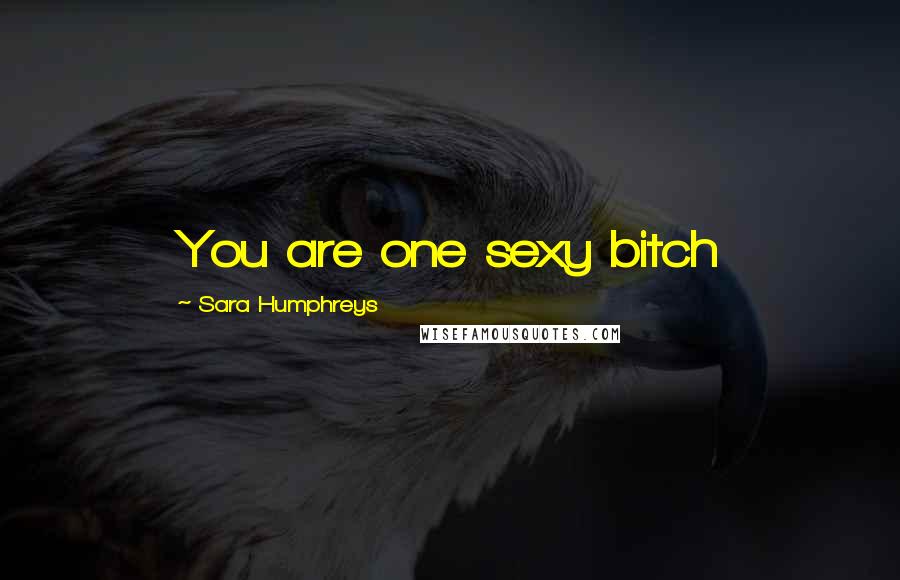 Sara Humphreys Quotes: You are one sexy bitch