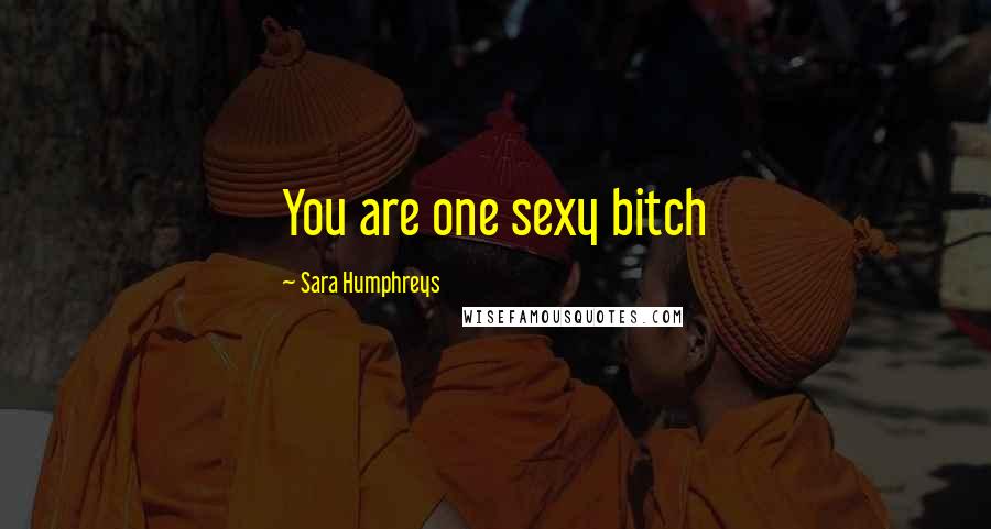 Sara Humphreys Quotes: You are one sexy bitch