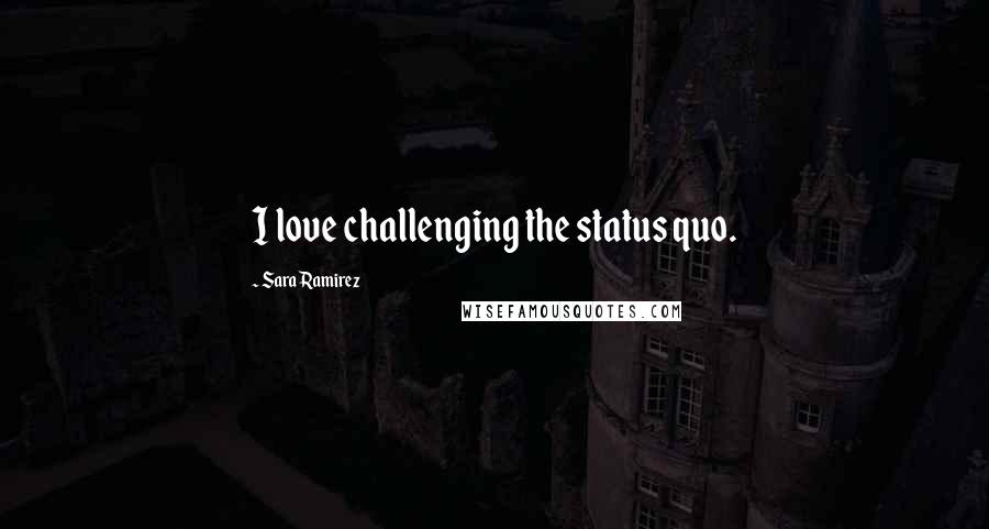 Sara Ramirez Quotes: I love challenging the status quo.