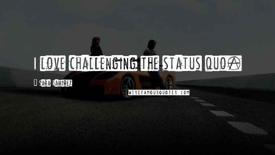 Sara Ramirez Quotes: I love challenging the status quo.