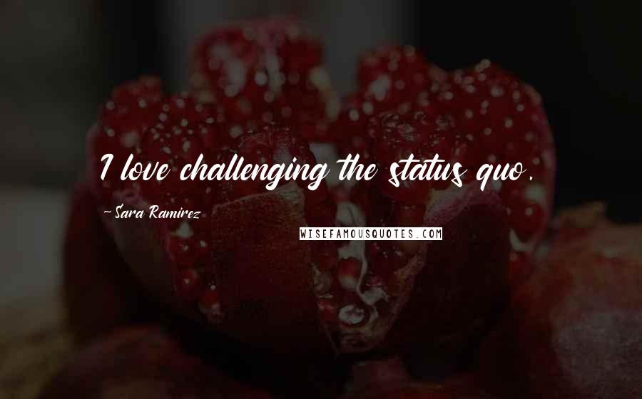 Sara Ramirez Quotes: I love challenging the status quo.