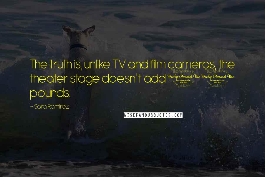 Sara Ramirez Quotes: The truth is, unlike TV and film cameras, the theater stage doesn't add 10 pounds.