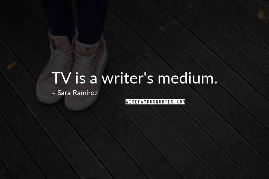 Sara Ramirez Quotes: TV is a writer's medium.