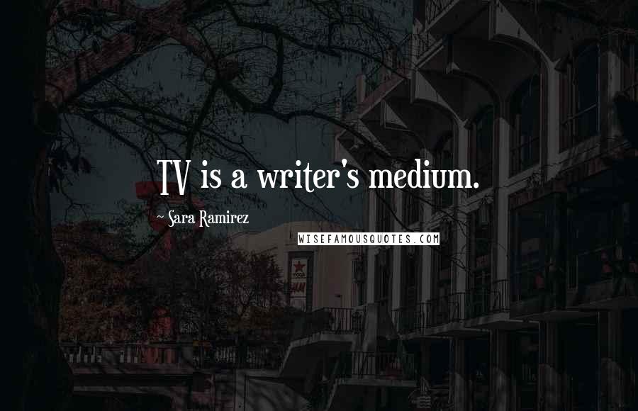 Sara Ramirez Quotes: TV is a writer's medium.