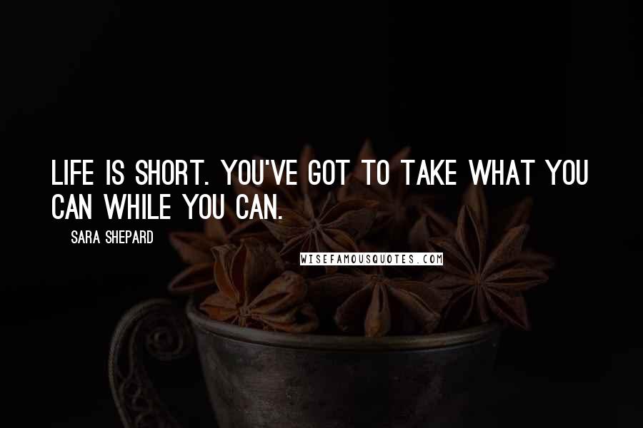 Sara Shepard Quotes: Life is short. You've got to take what you can while you can.
