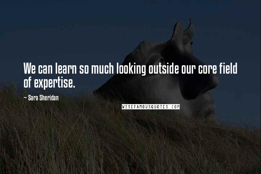 Sara Sheridan Quotes: We can learn so much looking outside our core field of expertise.