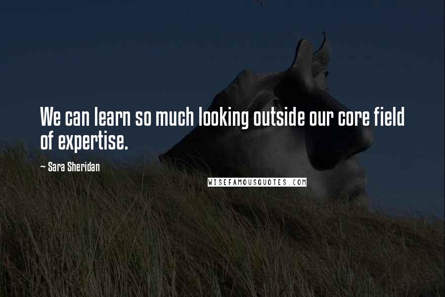 Sara Sheridan Quotes: We can learn so much looking outside our core field of expertise.