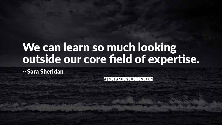 Sara Sheridan Quotes: We can learn so much looking outside our core field of expertise.