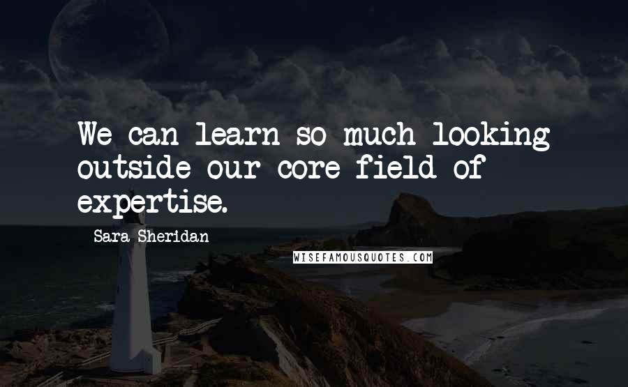 Sara Sheridan Quotes: We can learn so much looking outside our core field of expertise.