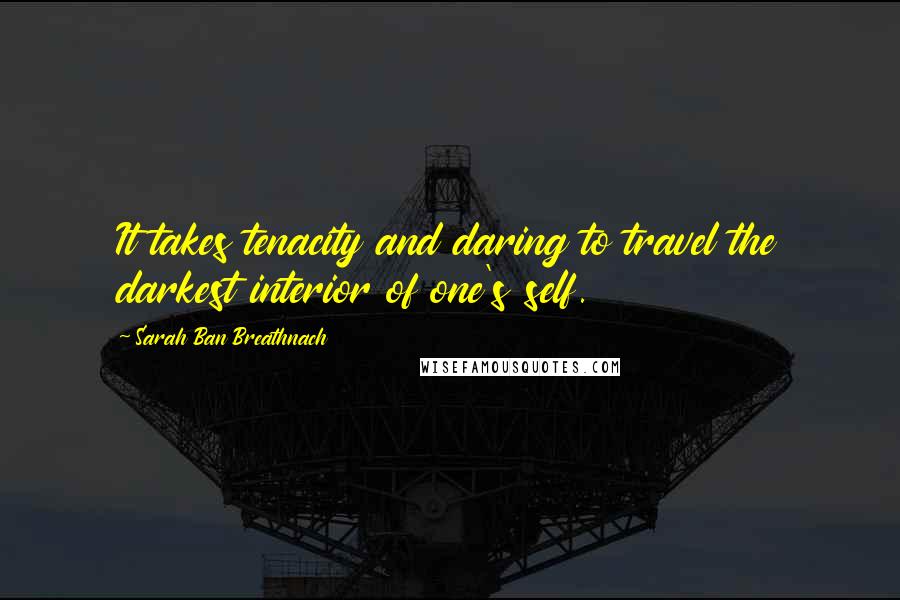 Sarah Ban Breathnach Quotes: It takes tenacity and daring to travel the darkest interior of one's self.