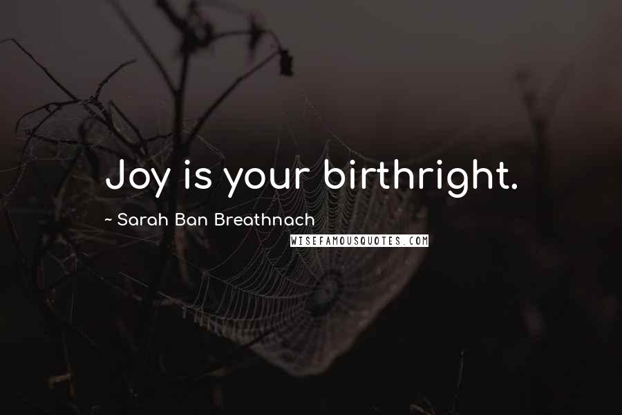 Sarah Ban Breathnach Quotes: Joy is your birthright.