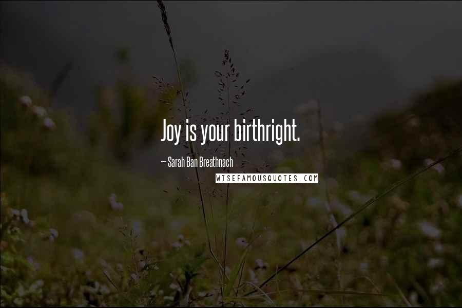 Sarah Ban Breathnach Quotes: Joy is your birthright.