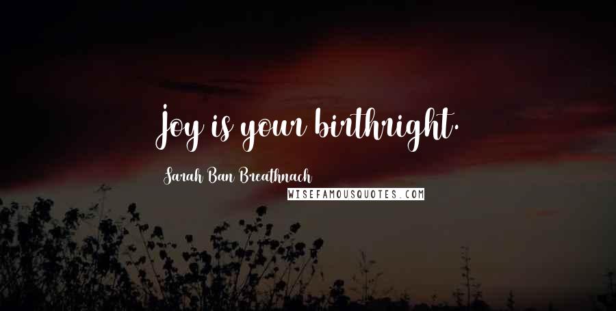 Sarah Ban Breathnach Quotes: Joy is your birthright.