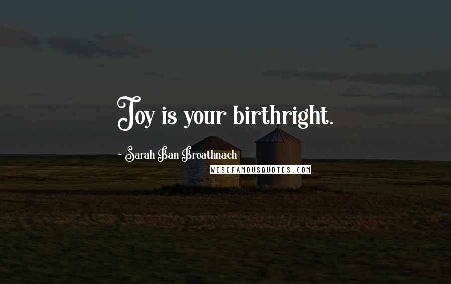 Sarah Ban Breathnach Quotes: Joy is your birthright.