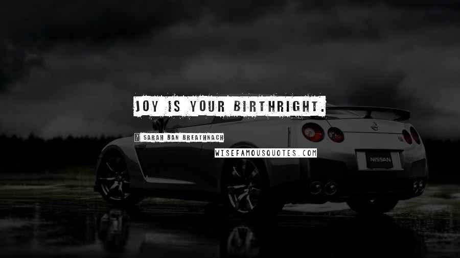 Sarah Ban Breathnach Quotes: Joy is your birthright.