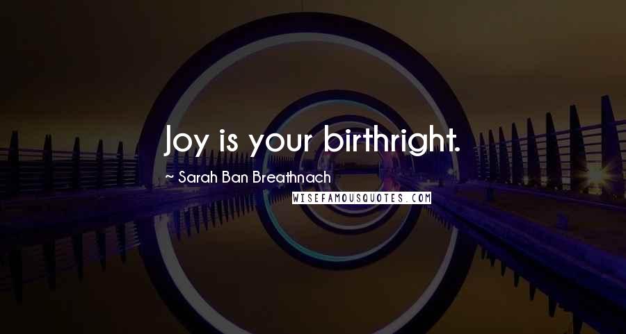 Sarah Ban Breathnach Quotes: Joy is your birthright.