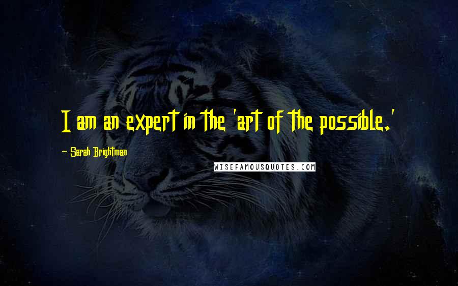 Sarah Brightman Quotes: I am an expert in the 'art of the possible.'