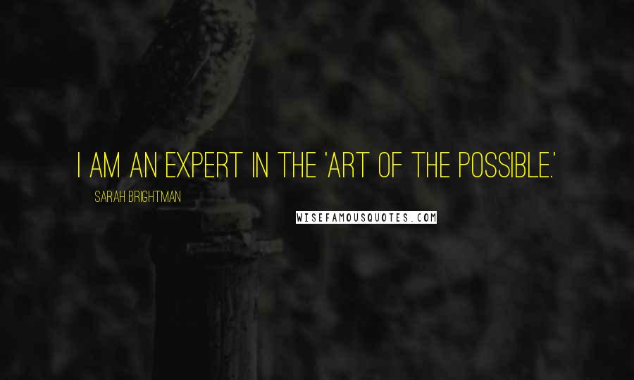 Sarah Brightman Quotes: I am an expert in the 'art of the possible.'