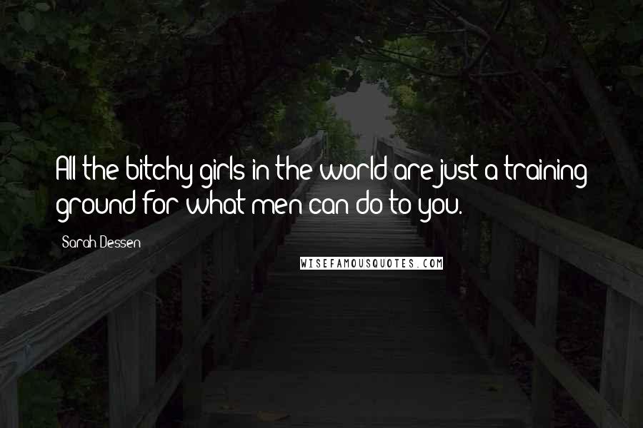 Sarah Dessen Quotes: All the bitchy girls in the world are just a training ground for what men can do to you.