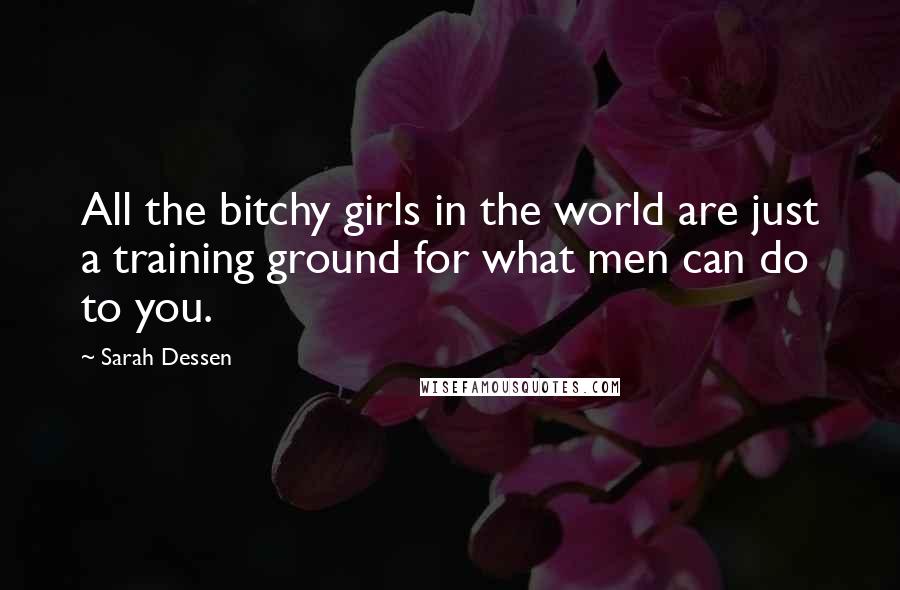 Sarah Dessen Quotes: All the bitchy girls in the world are just a training ground for what men can do to you.