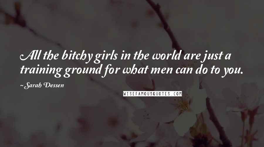 Sarah Dessen Quotes: All the bitchy girls in the world are just a training ground for what men can do to you.