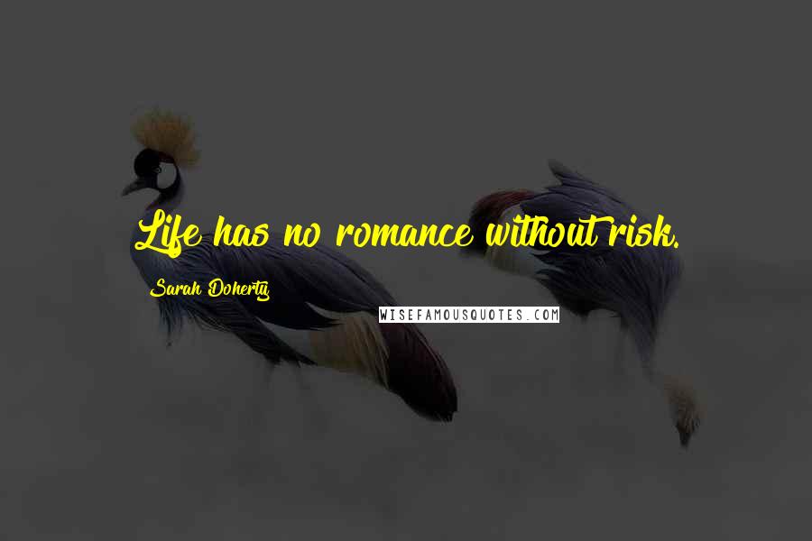 Sarah Doherty Quotes: Life has no romance without risk.