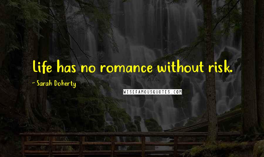 Sarah Doherty Quotes: Life has no romance without risk.