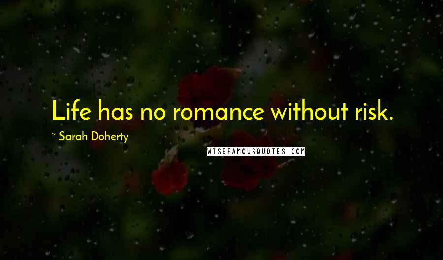 Sarah Doherty Quotes: Life has no romance without risk.