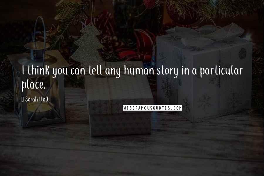 Sarah Hall Quotes: I think you can tell any human story in a particular place.