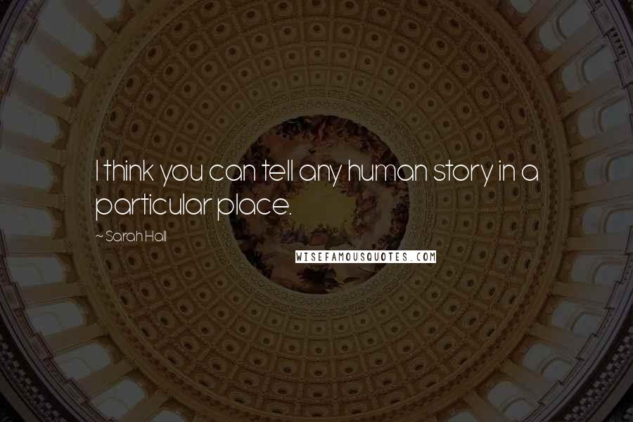 Sarah Hall Quotes: I think you can tell any human story in a particular place.
