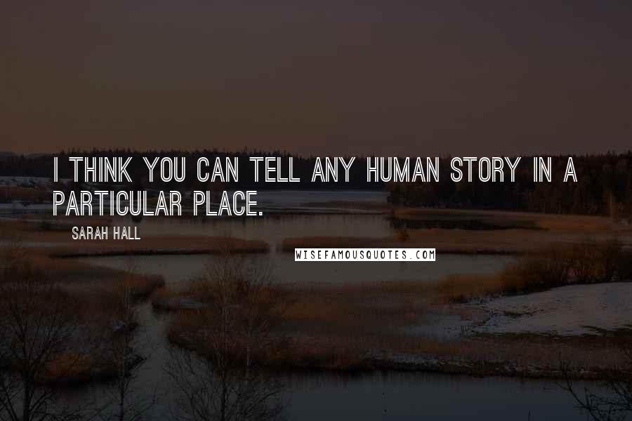Sarah Hall Quotes: I think you can tell any human story in a particular place.