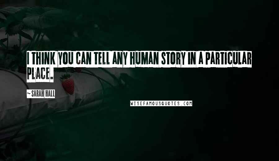 Sarah Hall Quotes: I think you can tell any human story in a particular place.