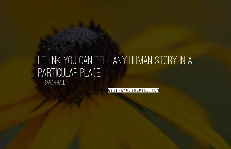 Sarah Hall Quotes: I think you can tell any human story in a particular place.